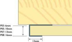shadowline casing beads p06 10mm building board p09 13mm building board When the Rondo exangle shadowline casing bead is fitted to the edge of building boards, a neat shadowline is achieved as the