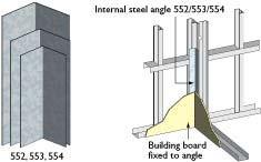 internal steel angles 552 25 x 25mm 553 35 x 35mm 554 50 x 50mm These heavier gauge angles have been selected in size and gauge for use in steel frame building construction, for both commercial and