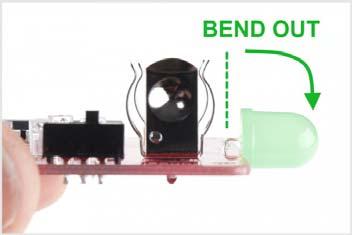 Leave a ¼" inch gap: This will enable you to bend the LEDs