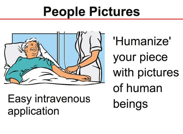 using images and illustrations Humanize your pieces People are always interested in people.