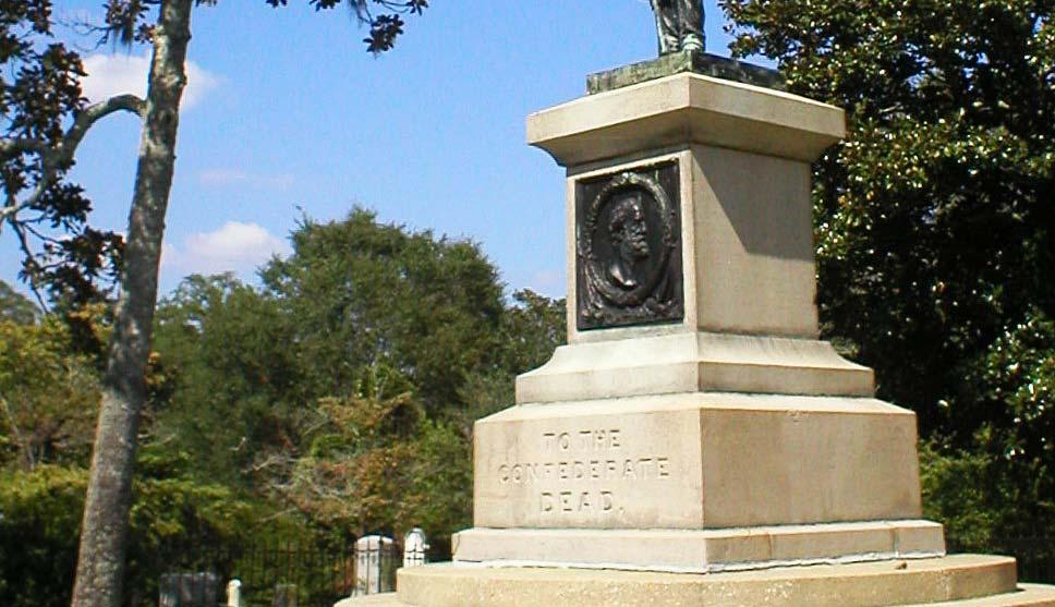 the Confederate Memorial in Oakdale Cemetery.