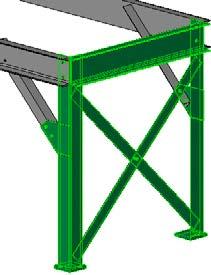 The sub-weldment consists of: The 2-9 long C channel that forms the end of the upper frame. Two legs.