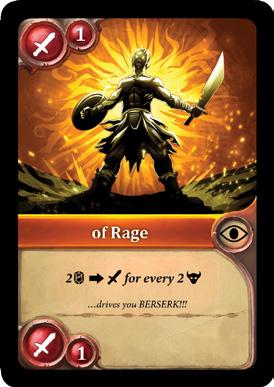 of Rage: upon activation, the player receives an Attack Point for every two Monsters he has.