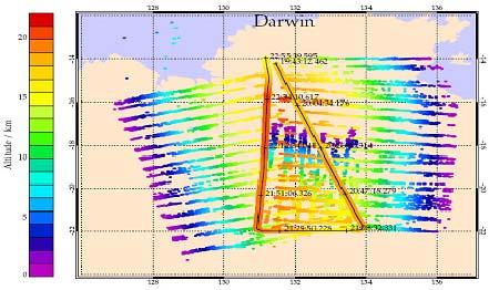 December 5th 2005 Measurement Flight, Darwin Flight optimised for