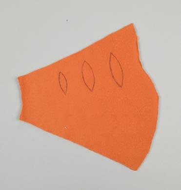 4 2 1 3 seam allowance (folded inside) trace darts from tail pattern 11.