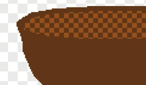 Prepping the main sprites 9 1 Using the darker shade of brown, make a single square on the far right side of the lighter brown oval marking the inside of the bowl.