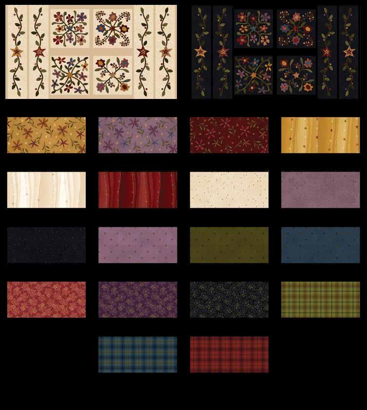 olk Art lannel 2 Quilt 1 inished Quilt Size: 51 x 51 abrics in the ollection olk Art Panel - ream 2180P-44 olk Art Panel - lack 2180P-99 Daisy Toss - old