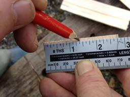 4. Mark out the central 2 inch width of each blank Measure the width of one end and mark the central
