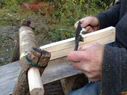 Turn the wood round to repeat this process on the other side of the wood. 6.