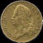 3584 George II (1727-1760), Gold Five Guineas, 1753, old laureate head left, rev crowned quartered shield of arms, edge inscribed VICESIMO SEXTO (MCE 287; S 3666).