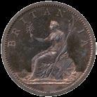 (3) 450-550 3593 George III, Proof Penny, 1806, late Soho, struck in gilt-copper, small laureate and