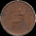 150-200 3603 George III, Proof Halfpenny, 1806, struck in bronzed copper, late Soho, small laureate