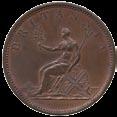 50-70 3605 George III, Restrike Proof Halfpenny, 1807, struck in copper, small laureate and draped bust right, K on shoulder, brooch with two broken jewels, date below, GEORGIUS III.