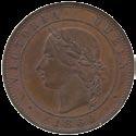 3631 Victoria, Pattern Penny, 1860, by Joseph Moore, struck in copper with a bronzed finish from repolished dies,