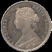 500-700 3660 Victoria, Cupro-nickel Proof Halfpenny, 1868, young laureate bust   and ship to right