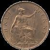 3667 Victoria, Bronze Halfpenny, 1895, old head left, rev Britannia seated right, date in