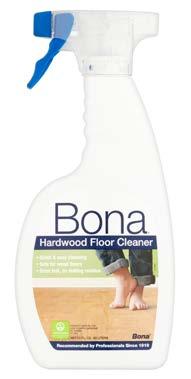 Easy Care & Maintenance In order to keep your floor in its best condition possible, we recommend using Bona Hardwood Floor Cleaning Products. DO NOT use water to clean the floor.