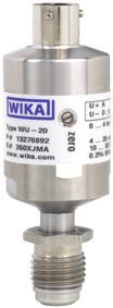 Electronic pressure measurement Ultra high purity transducer, Ex na nl Models WU-20, WU-25 and WU-26 WIKA data sheet PE 87.