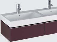 Model-no. 841222 oak nature wooden structure. Combinable with double washbasin 1200 mm and side cabinets 450 mm. Washbasin vanity unit, 2 drawers, handles chromeplated, 595 x 620 x 477 mm. Model-no.