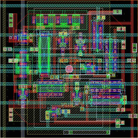 Pixel layout Pixel circuit schematc and layout Two capacitors are