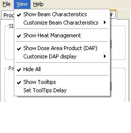 It is easy to customise the screen by altering configurations in the View menu De-select Hide All, you can then choose