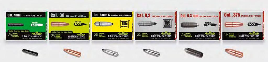 Bullets for Reloaders 25 units per package 6 mm /.243 Diam. TOG 6,2 g/96 grs (Art.-Nr. 530836) 6,5 mm /.264 Diam. TAG NEW! 8,4 g/130 grs (Art.-Nr. 590336).270 /.277 Diam. TAG NEW! 10 g/155 grs (Art.