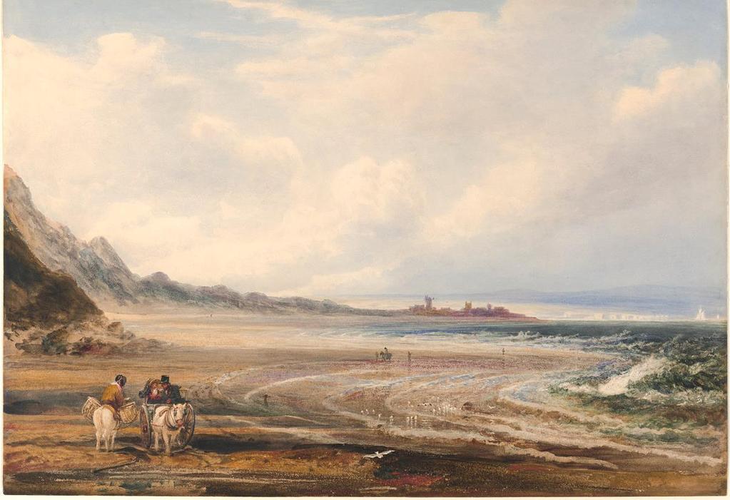 Peter de Wint Travellers on the Sands near Redcar 1838 Watercolour and