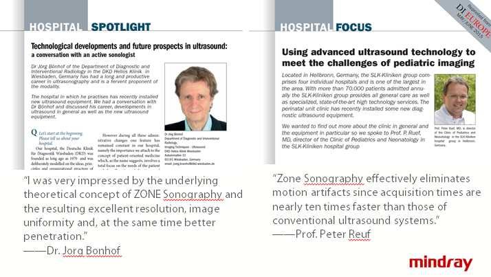 In 2011, Frost & Sullivan, one authority medical consultant company, has given a much high appraise that Sonography is the next industry standard method of generating ultrasound images, two