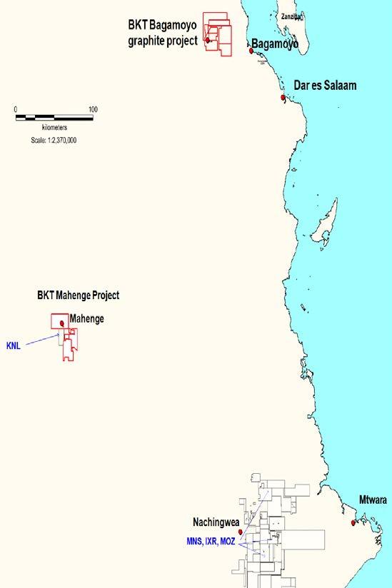 A Tanzanian Graphite Company Two excellent projects Mahenge will deliver a resource Bagamoyo is a large graphite system Proven Board and Exploration Team Multiple new discoveries Mahenge Exploration
