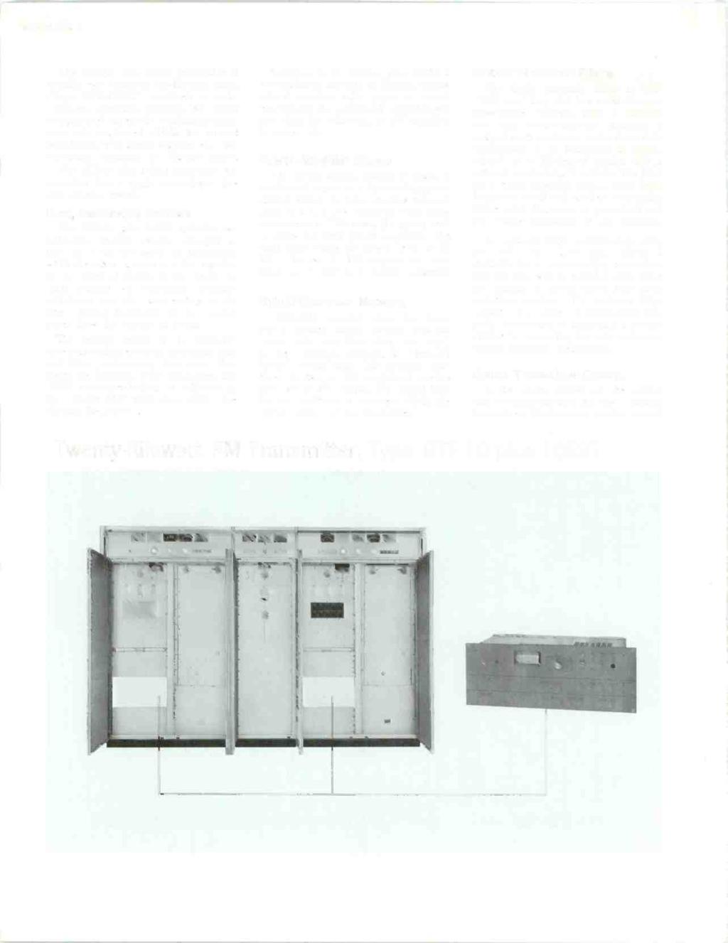 RA.2055 Page 2 The BTF-10 plus 1OES1 transmitter is actually two complete ten -kilowatt units, (Type BTF-10ES1) combined to make continous operation practical.