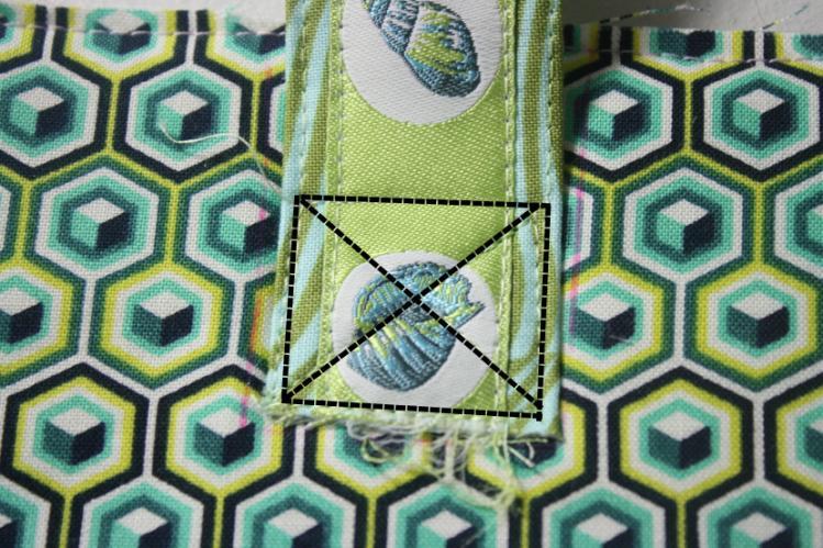 9. Transfer the Stitching Line (dotted line) from the Main Panel pattern piece onto both Straps that were pinned in the previous step.