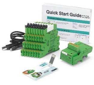 2986122 1 Description Color PLC logic starter kit 1, 8 integrated inputs (24 V DC) and 8 outputs via