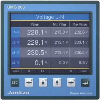 Initialization Applying the supply voltage The level of supply voltage for the UMG508 can be taken from the label. After applying the supply voltage, a startup screen appears on the display.