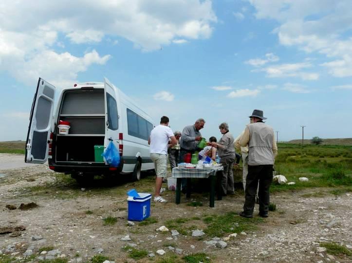 5 June Dobrogea After transferring our suitcases to the Ibis Hotel on shore, we boarded a minibus for our first explorations into the Dobrogea area.