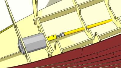 26 27 25 99 48 Screw the locknut 25 onto the threaded end of the propeller shaft, then screw the