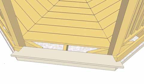 62. Locate a Perimeter Deck Board - Notched for Posts and place so
