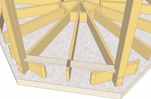 Align and secure Post to Joist Assembly as per Steps 12-15.