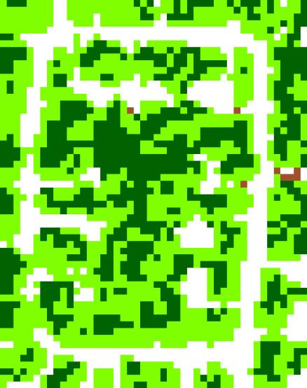 (a) (b) Figure 2. A sample street block showing shadow areas were detected and separated in the land use and land cover classification map with the two-stage ISODATA clustering (a).