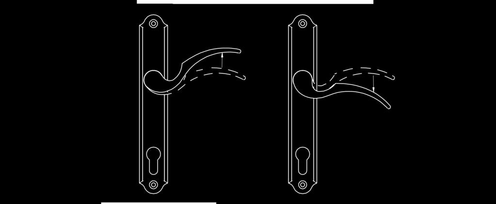To lock, lift the handle to engage the multi-points before engaging the deadbolt. Use the key or the thumbturn to engage the deadbolt after the multi-points are engaged.