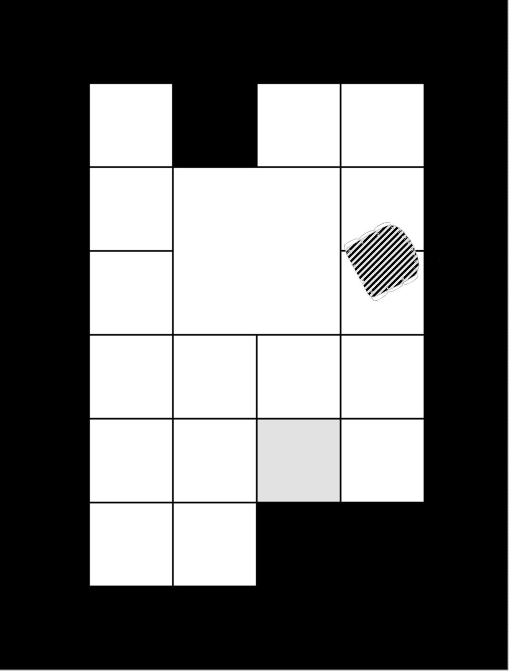 environment depicted in figure 6(a), and its goal is to reach the cell in grey. Here, we are interested in a problem in which we suppose that the robot doesn t know its starting configuration, i.