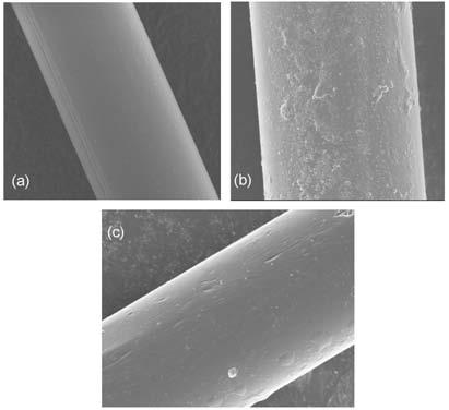 LIU Wenzheng et al.: Study on Glow Discharge Plasma Used in Polyester Surface Modification terial leading to a crosslinking effect. Thus, the surface morphology of the material is changed [13,14].