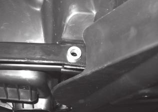 Place the 1/4 spacers (B5) into position over the floorboard bolt holes, figure 2.