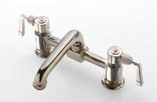 Unlacquered Brass 07-49601-57131 Low Profile Deck Mounted Lavatory Faucet with Metal Wheel Handles Burnished Nickel 07-07080-32720 Carbon