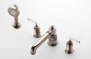 r.w. atlas fittings Low Profile Concealed Tub Filler with Handshower and Metal Lever Handles