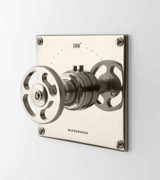 Unlacquered Brass 05-79509-08667 Exposed Thermostatic valve with Metal Lever Handle Burnished