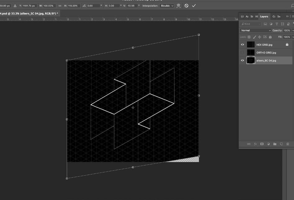 If no, then go to EDIT>TRANSFORM>ROTATE and use the transform squares in the corners of the layer to rotate the layer till it has some vertical lines.