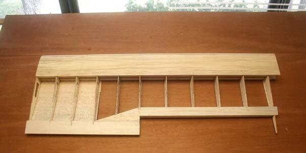 ..Using 3/32 x 3 x 30 balsa, sheet the lower leading edge as you did the top.
