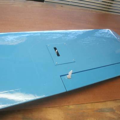 160...Attach the ailerons to the wing with the hinges and glue in place.