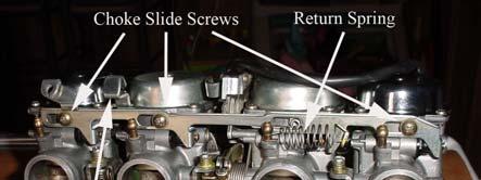 At this time, you can remove all four Pilot Jet Screws, their spings, washers and o-rings.