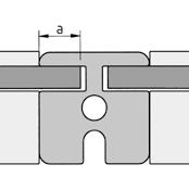 Connectors. Central aperture with four Clamp Profile Cross Connectors.